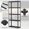 5-Tier Metal Shelving Unit with Anti-slip Foot Pad Height Adjustable Shelves for Garage