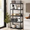 5-Tier Metal Shelving Unit with Anti-slip Foot Pad Height Adjustable Shelves for Garage