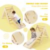 3-in-1 Wooden Climbing Triangle Set Triangle Climber with Ramp