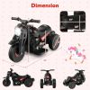 6V Kids Electric Ride on Motorcycle with Bubble Maker and Music