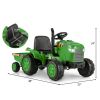 12V Kids Ride On Tractor with Trailer and Remote Control