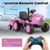 12V Kids Ride On Tractor with Trailer and Remote Control