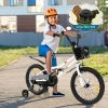 18 Inch Kids Bike with Kickstand and Coaster Brake for 4-8 Years Old