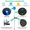 2Pcs Solar Powered Tulip Garden Light Wind Mill Waterproof Landscape Stake Lamp