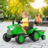 12V Kids Ride On Tractor with Trailer and Remote Control