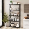 5-Tier Metal Shelving Unit with Anti-slip Foot Pad Height Adjustable Shelves for Garage