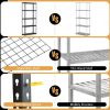 5-Tier Metal Shelving Unit with Anti-slip Foot Pad Height Adjustable Shelves for Garage