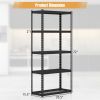 5-Tier Metal Shelving Unit with Anti-slip Foot Pad Height Adjustable Shelves for Garage