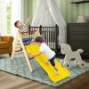 3-in-1 Wooden Climbing Triangle Set Triangle Climber with Ramp