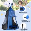 2-in-1 40 Inch Kids Hanging Chair Detachable Swing Tent