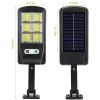 Solar Powered Wall Lights Outdoor 100LED Beads Motion Sensor Lamp IP65 Waterproof 3 Modes Sensor Light