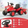 12V Kids Ride On Tractor with Trailer and Remote Control