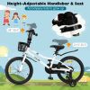 18 Inch Kids Bike with Kickstand and Coaster Brake for 4-8 Years Old